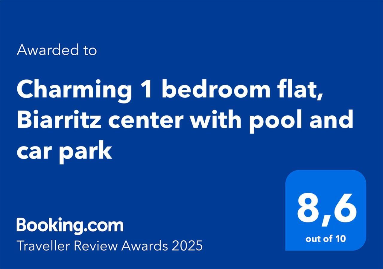 Charming 1 Bedroom Flat, Biarritz Center With Pool And Car Park Экстерьер фото
